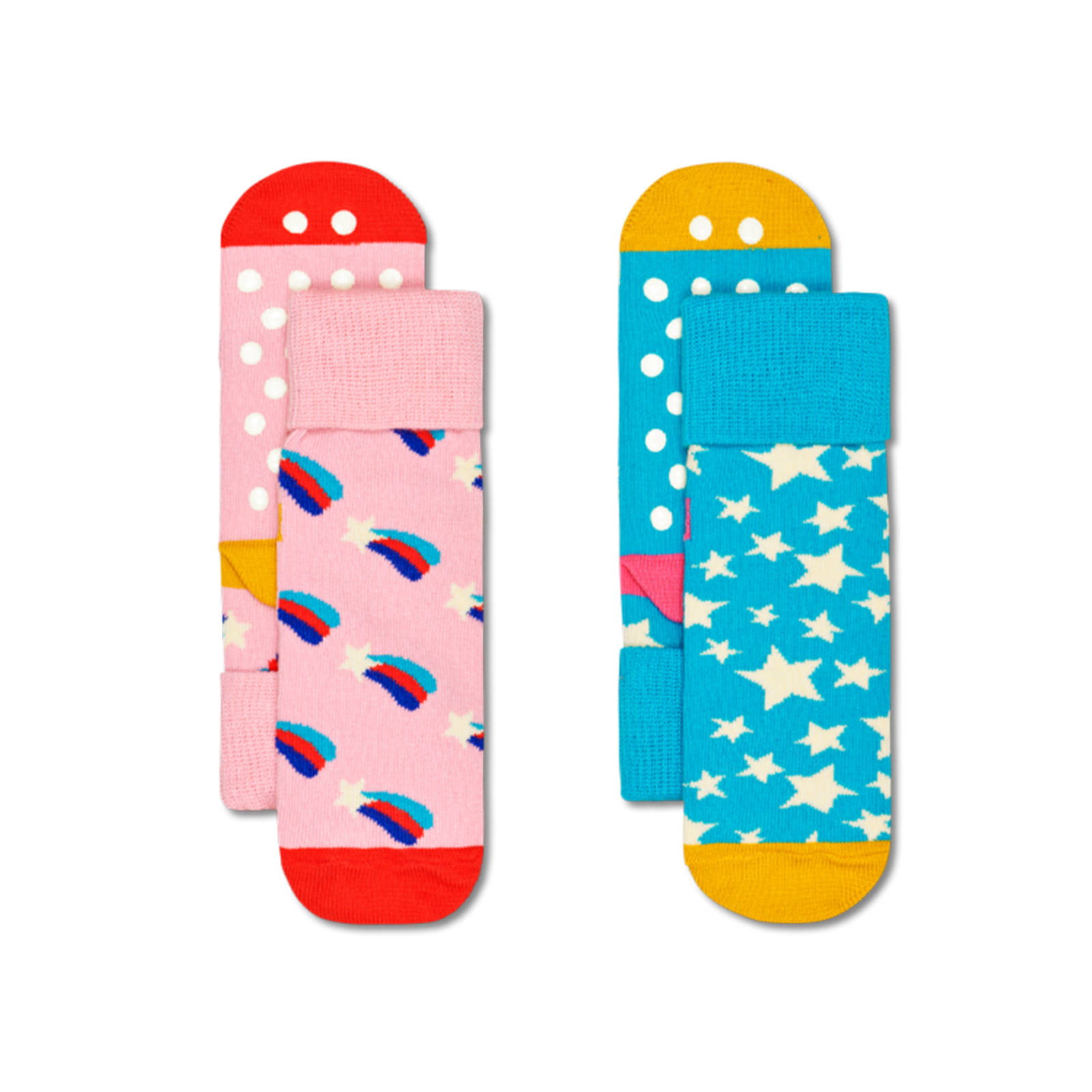 Happy socks Happy socks - 2-PACK KIDS SHOOTING STAR ANTI-SLIP SOCK - MULTI