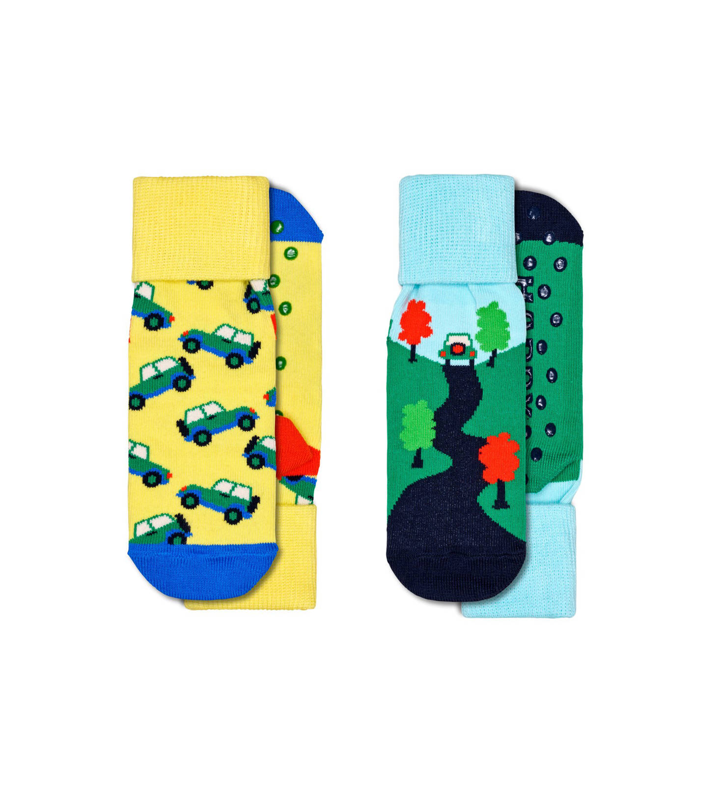 Happy socks Happy socks - KIDS ANTISLIP 2-PACK INTO THE WILD SOCK - MULTI