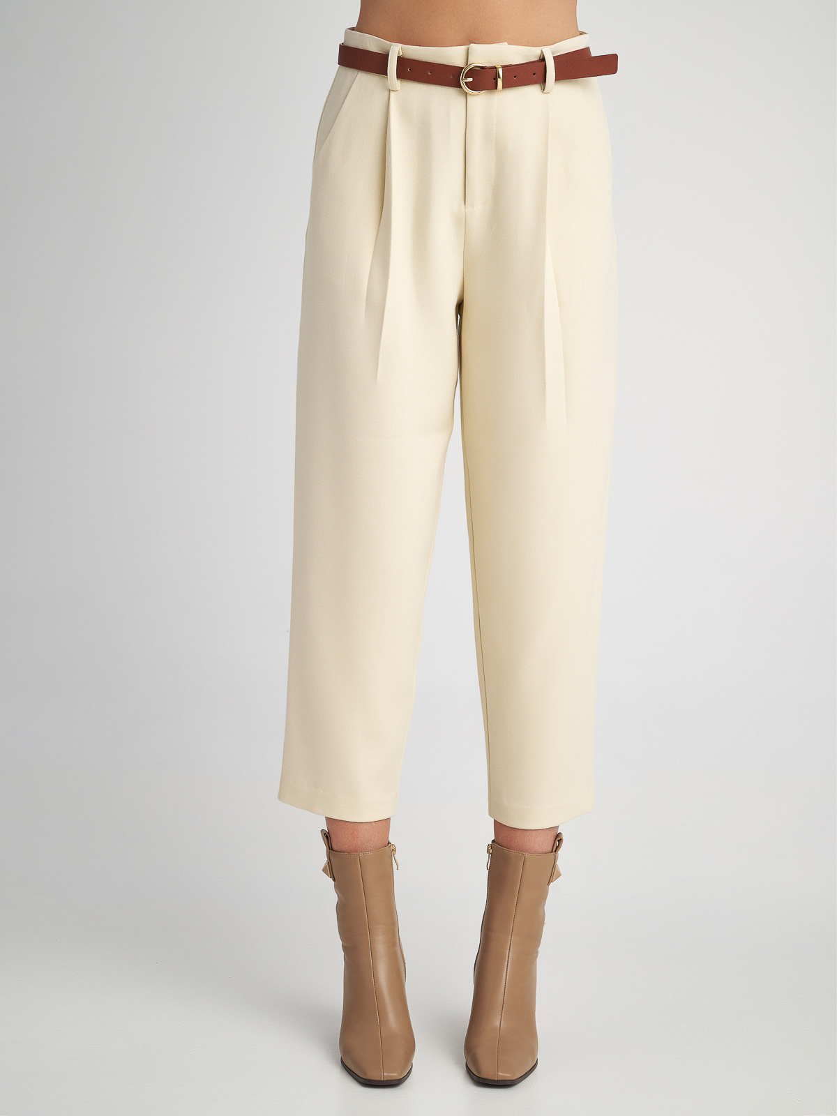 Staff - OLIVIA HIGHWEST PANT 83%POL 15%VIS 2%SPA - OFF WHITE φωτογραφία