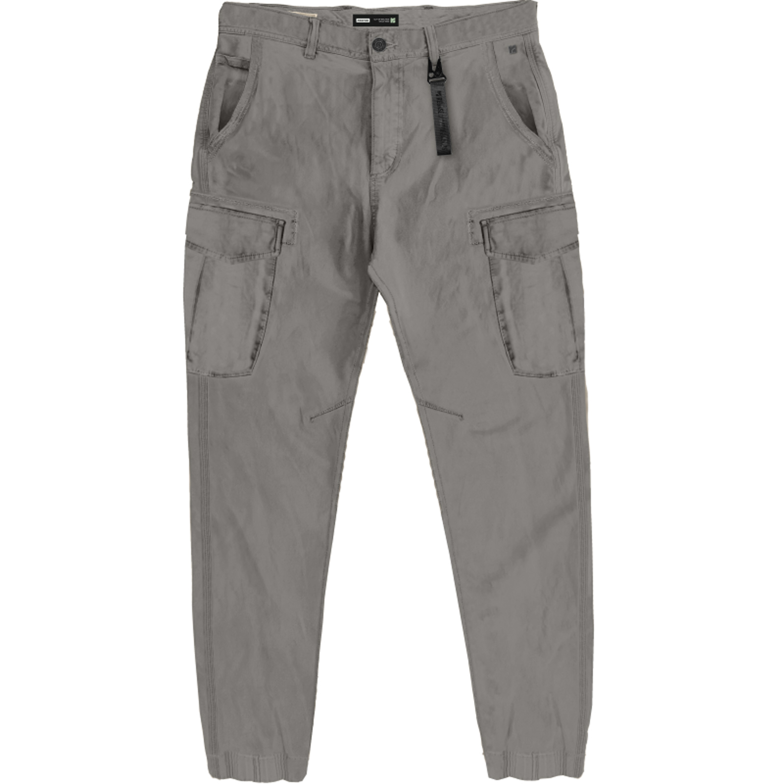 Rebase Rebase - CHINOS CARGO PANTS WITH ELASTIC ANKLE TAPE - STEEPLE GREY