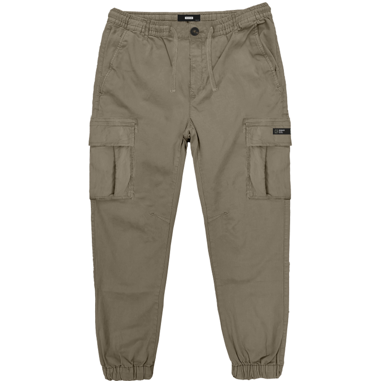 Rebase Rebase - CHINOS CARGO PANTS WITH ELASTIC WAISTBAND AND ELASTIC ANKLE TAPE - FOG