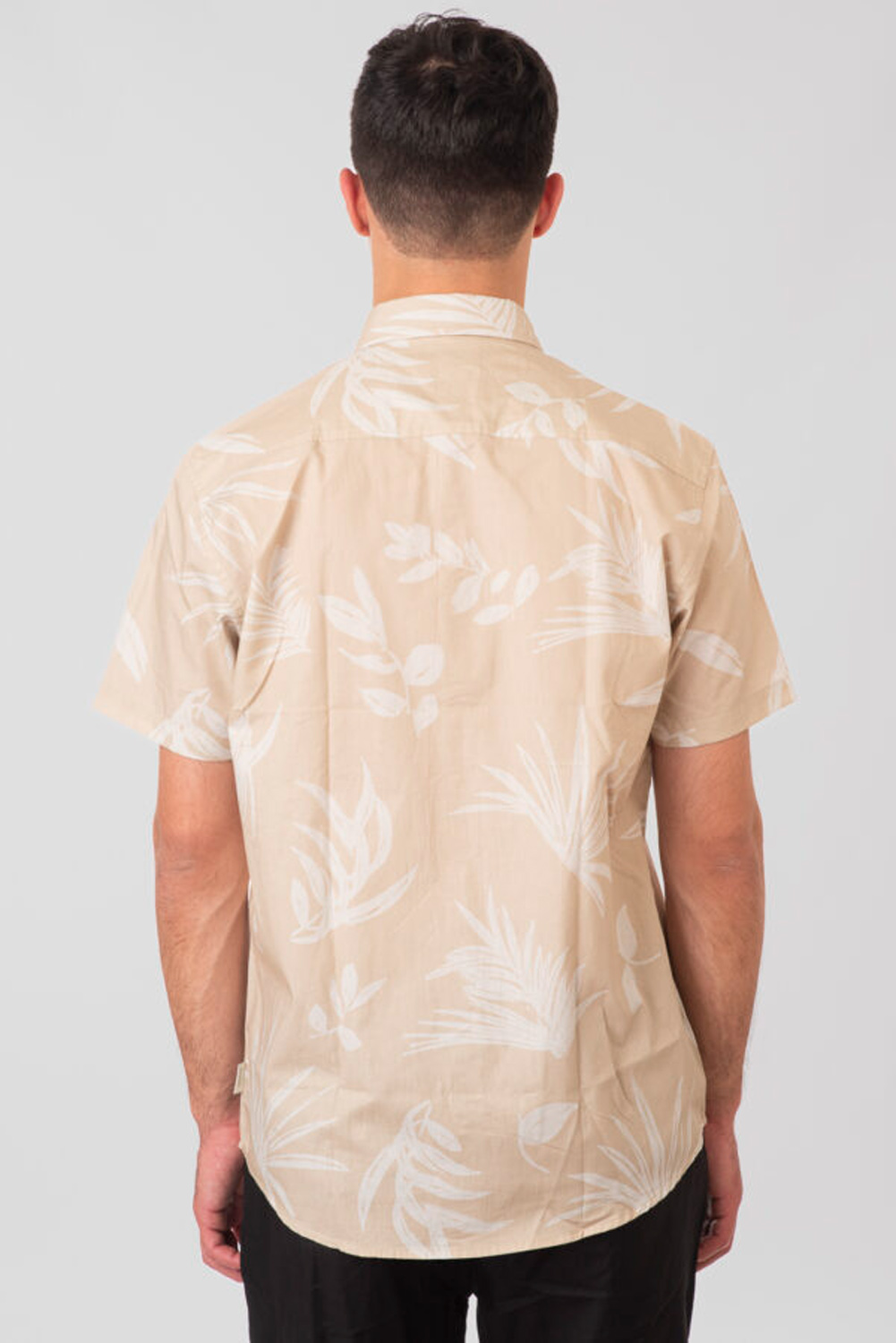 Rebase - SHIRTS SHORT SLEEVE WITH FLORAL PRINT - CC36 BEIGE φωτογραφία