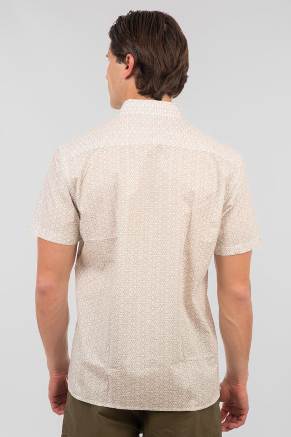 Rebase - SHIRTS SHORT SLEEVE WITH PATTERNED PRINT - CC44 WHITE φωτογραφία