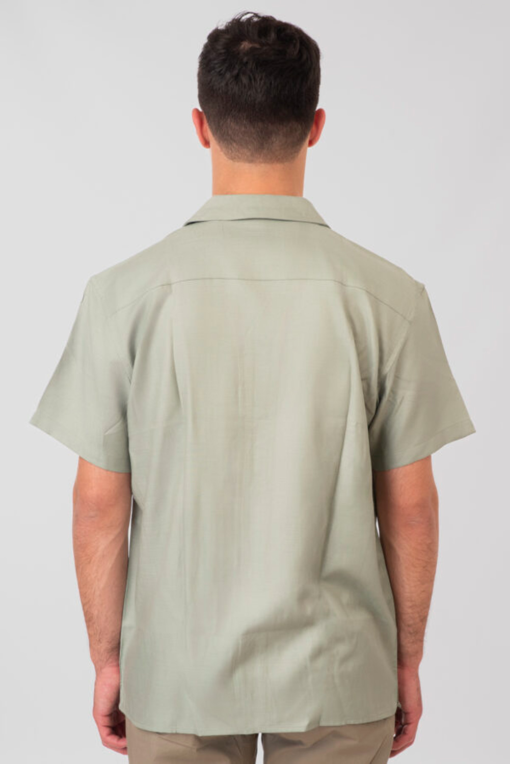 Rebase - BYRON COLLAR SHORT SLEEVE - MOSS GREEN φωτογραφία