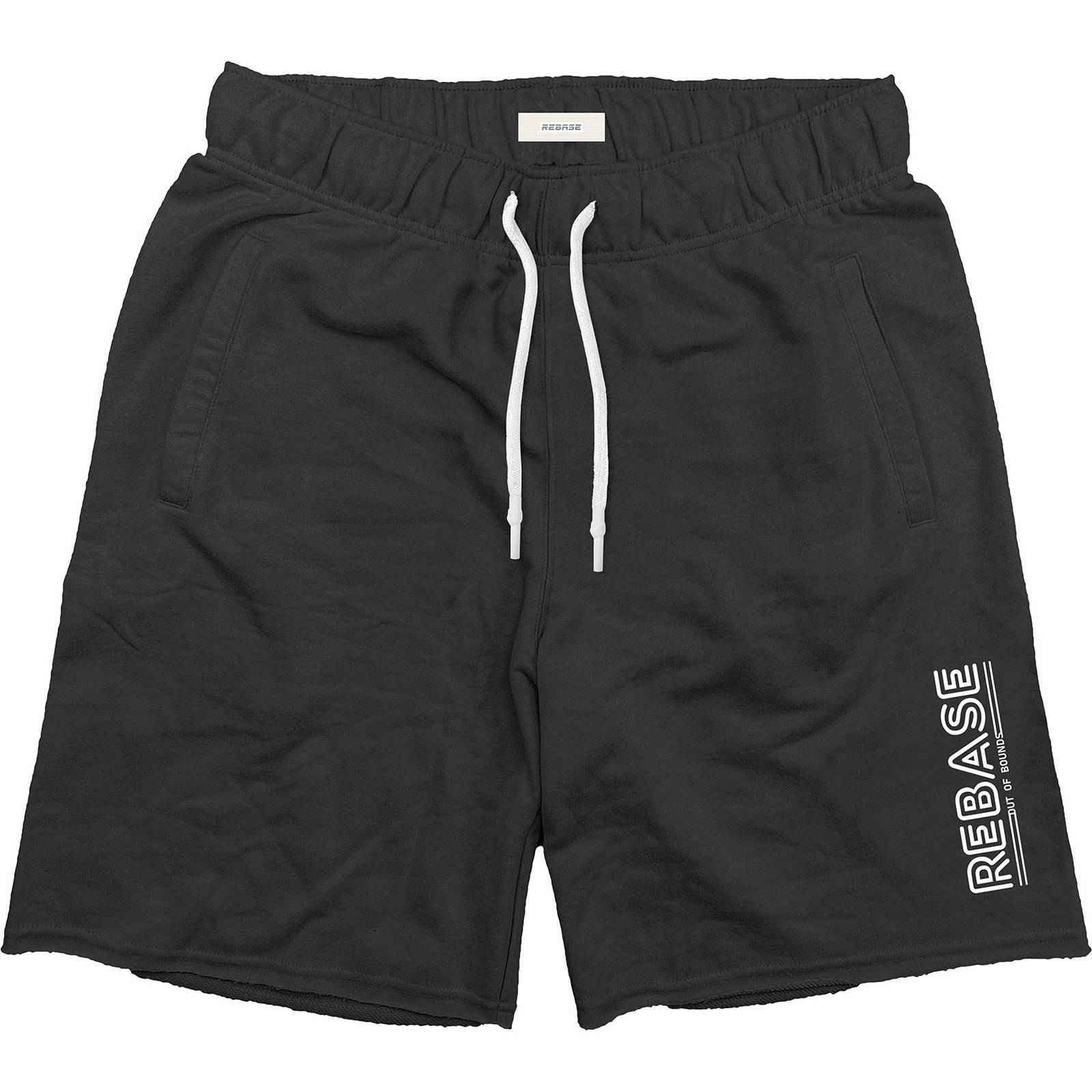 Rebase Rebase - TERRY FLEECE SHORTS 80% COTTON 20% POLYESTER - BLACK