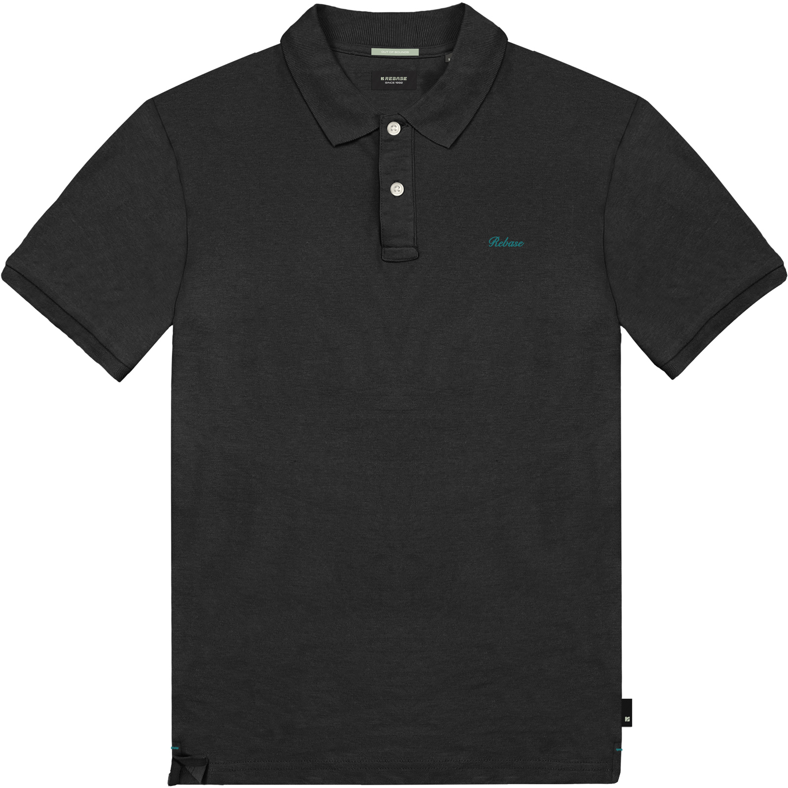 Rebase Rebase - POLO PIQUE - BLACK