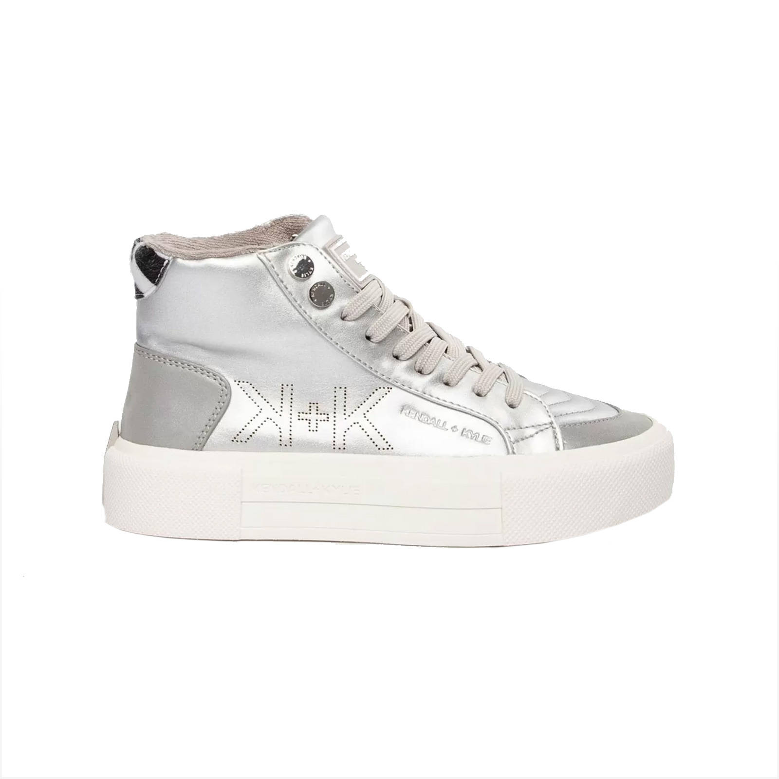 Kendall and Kylie – K&K SHOES TETRA-78353 * SIL/BLK WHT – SIL/BLK WHT