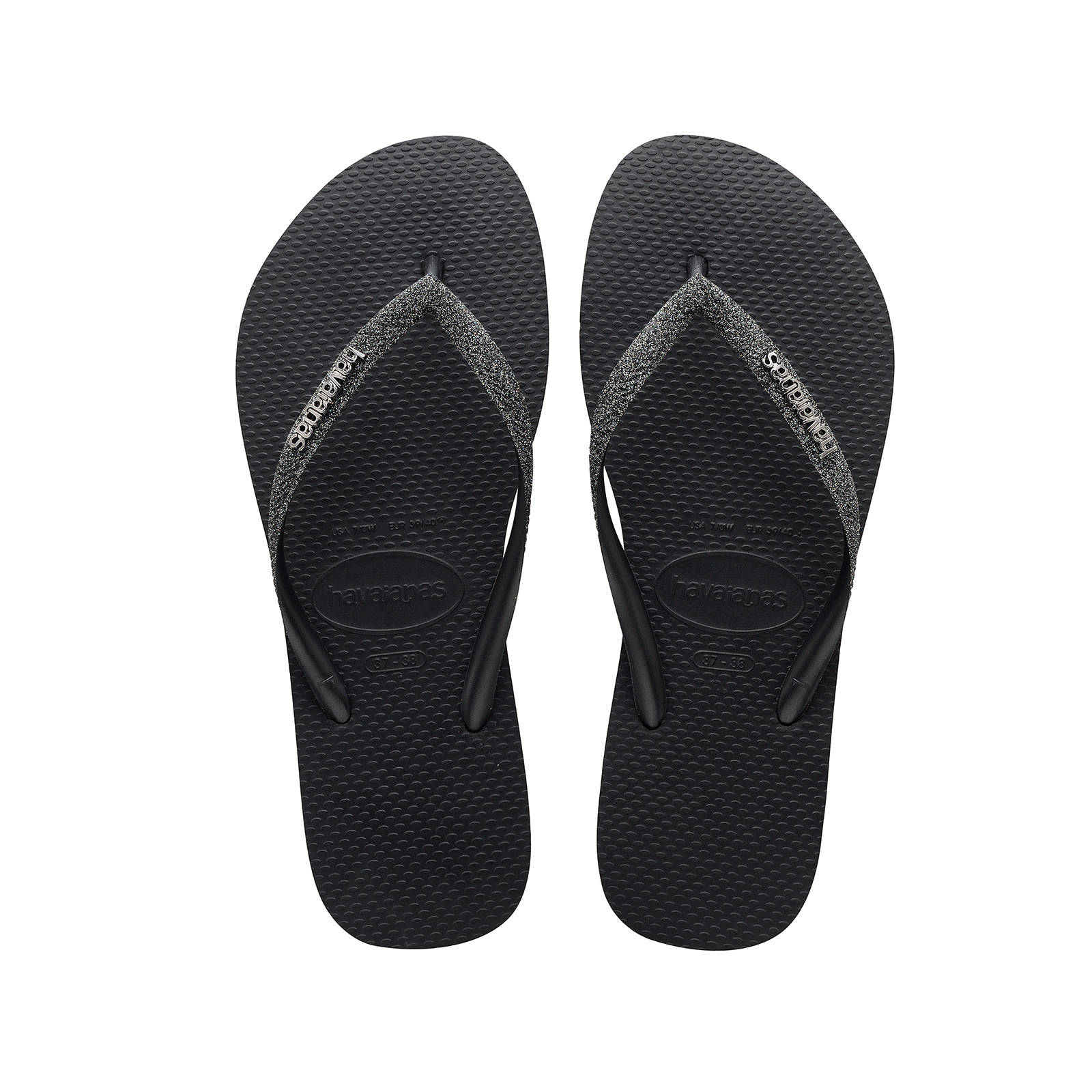 Havaianas – HAVAIANAS SLIM GLITTER II – BLACK/DARK GREY METALLIC