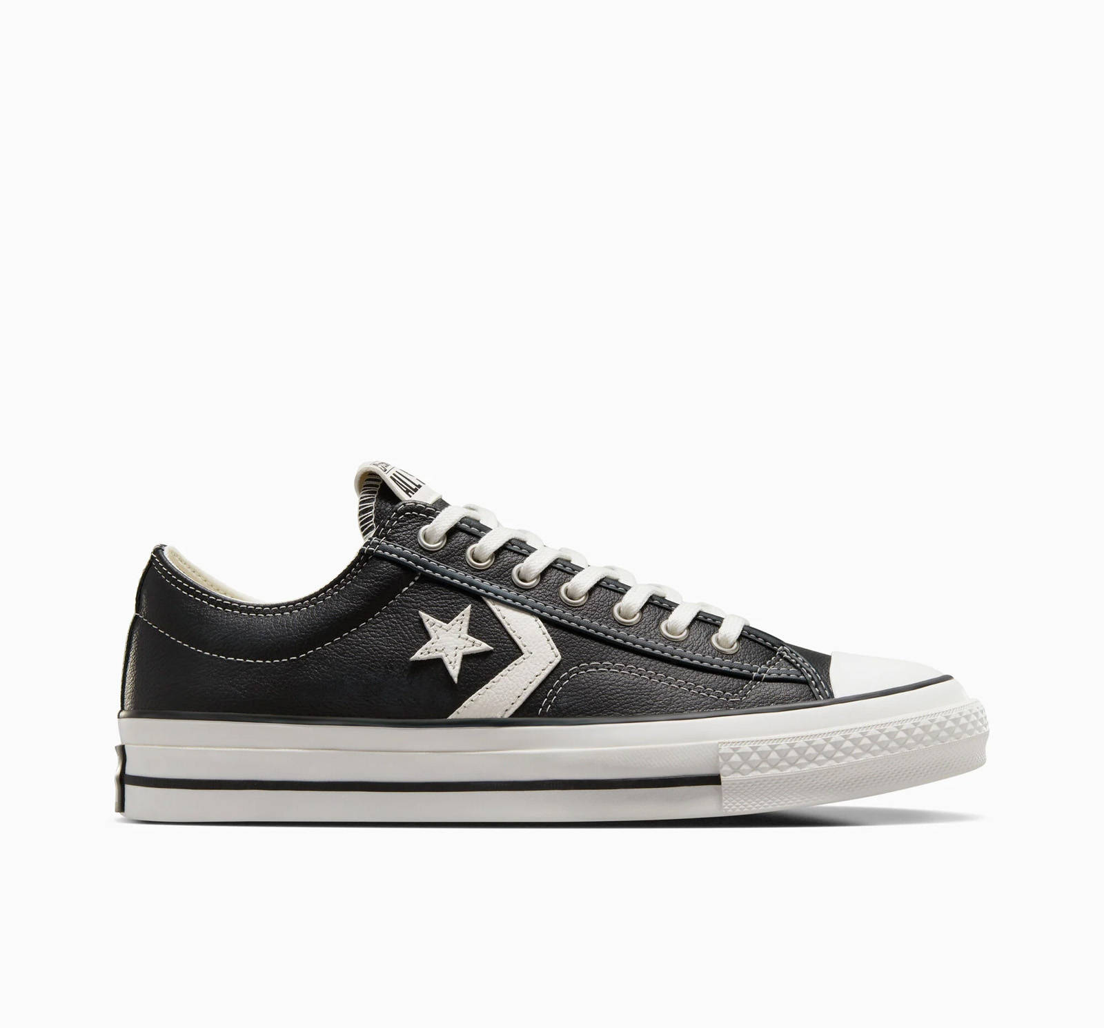 Converse – STAR PLAYER 76 FALL LEATHER – 001-BLACK/VINTAGE WHITE/SILVER